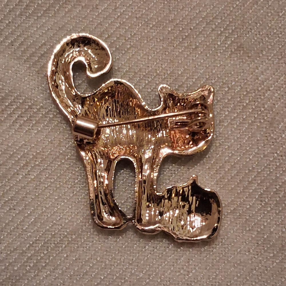 Black Cat and Pumpkin Enamel Pin - Picture 3 of 6